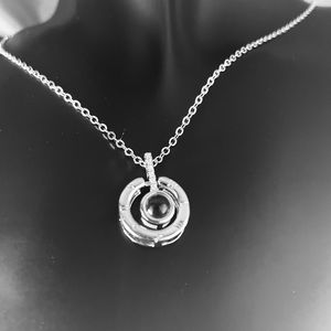 Hidden I  Love You on Magnifying Necklace